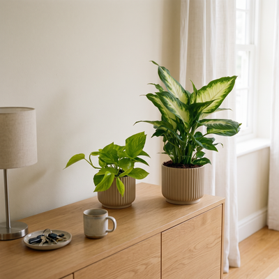 Luchtzuiverend duo , Pothos en Dieffenbachia Camilla