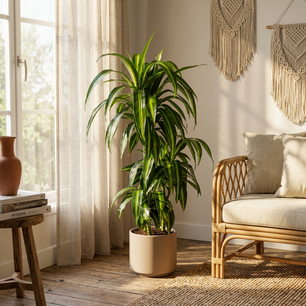 Drakenbloedboom - Dracaena deremensis 'Hawaiian Sunshine' - Ø21cm - ↕100cm