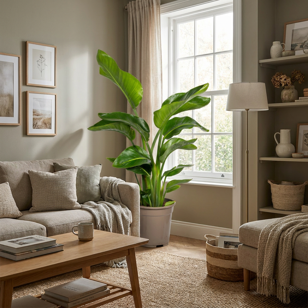 Witte paradijsvogelplant, Strelitzia nicolai, 100 cm hoog