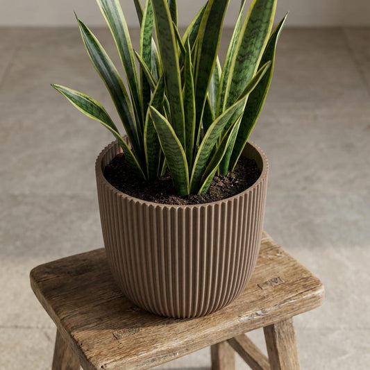 Pot Capi Nature Groove Made With Warm - taupe - Ø22cm