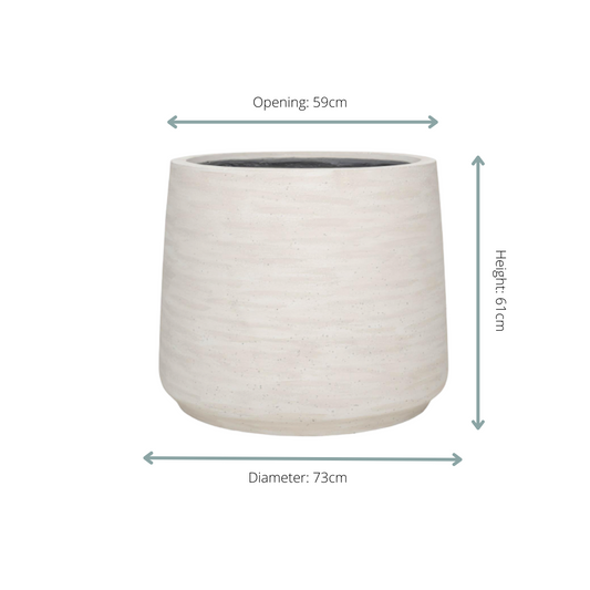 Pot Jumbo Patt - ivory washed - Ø73cm - ↕61cm