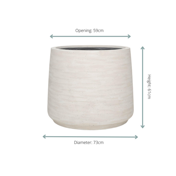 Pot Jumbo Patt - ivory washed - Ø73cm - ↕61cm