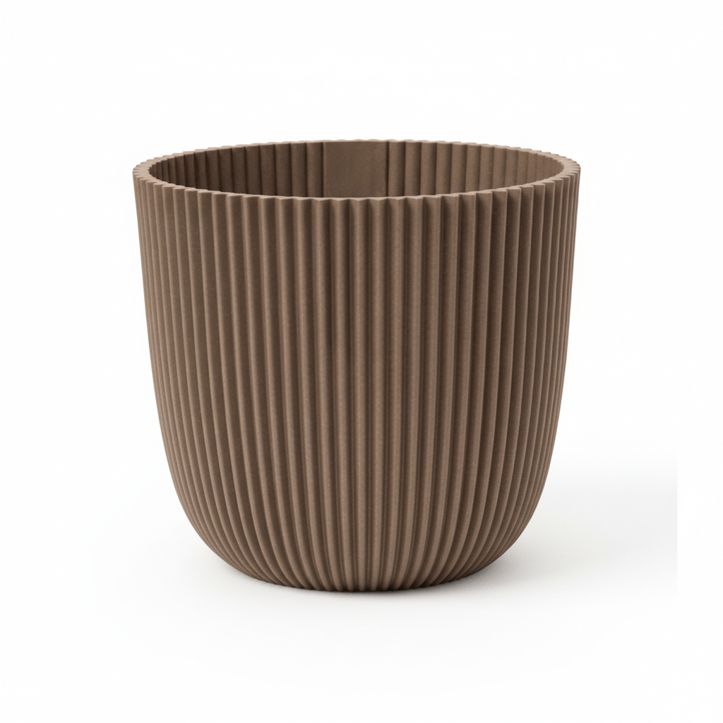 Pot Capi Nature Groove Made With Warm - taupe - Ø25cm