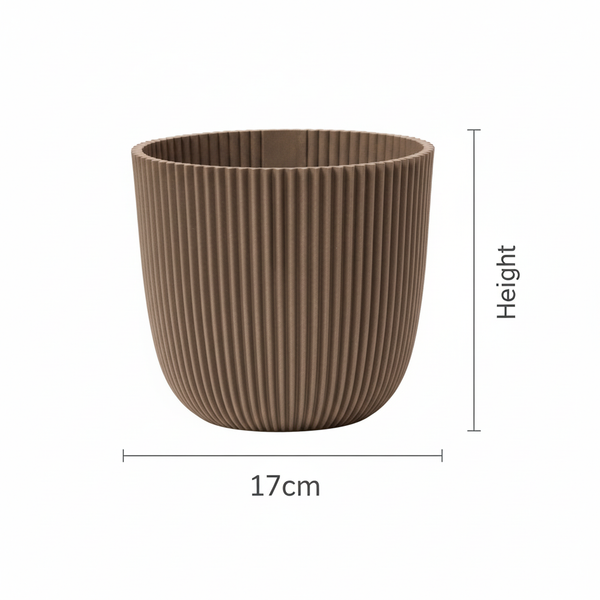 Pot Capi Nature Groove Made With Warm - taupe - Ø17cm