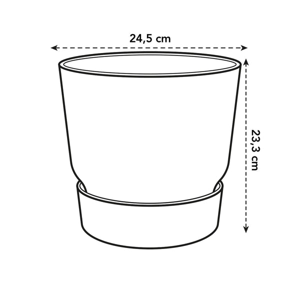Pot Elho Greenville Round - groen - Ø24cm - ↕23cm