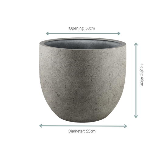 Pot Grigio New Egg - natural concrete - Ø55cm - ↕46cm