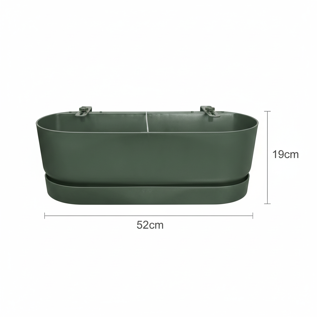 Pot Elho Greenville Easy Balcony - leaf green - Ø25cm