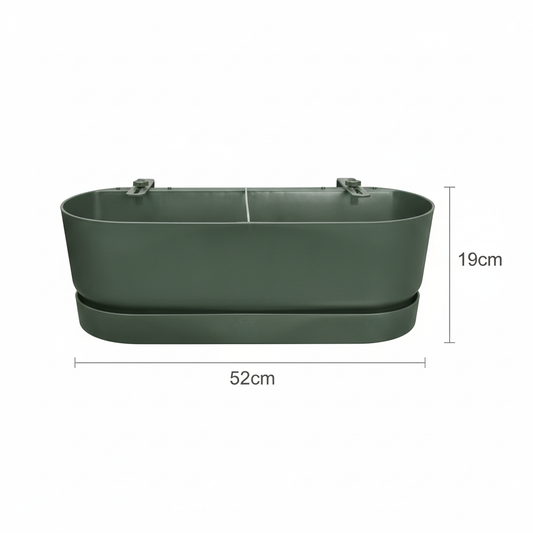 Pot Elho Greenville Easy Balcony - leaf green - Ø25cm