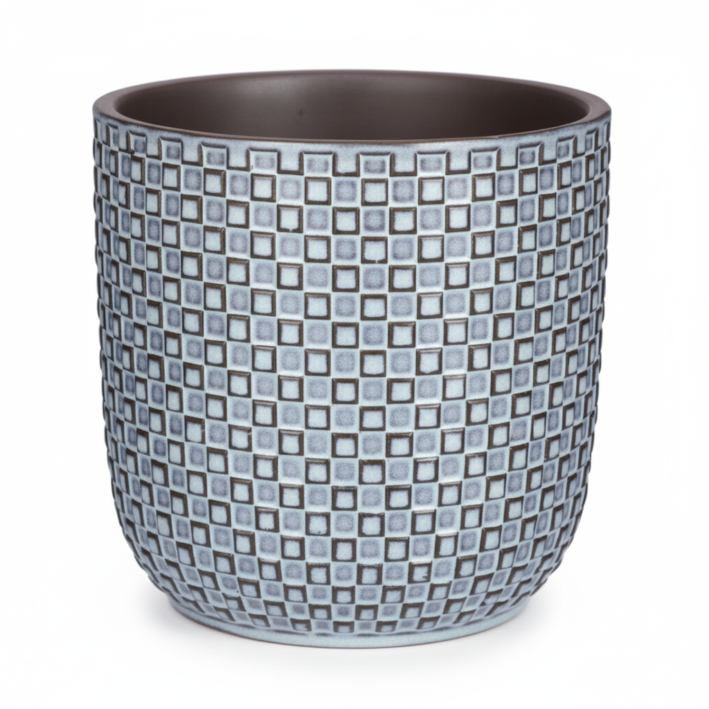 Pot Mini relief - blauw - Ø7cm
