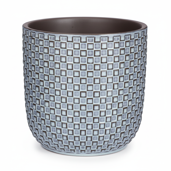 Pot Mini relief - blauw - Ø7cm