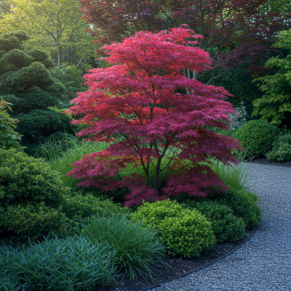 Japanse Esdoorn - Acer palmatum Atropurpureum - Paars - Ø19cm - ↕70cm