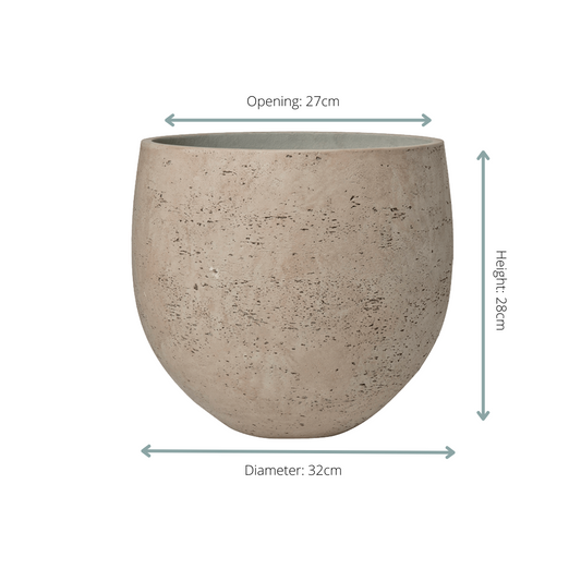 Pot Orb - grey washed - Ø32cm - ↕28cm