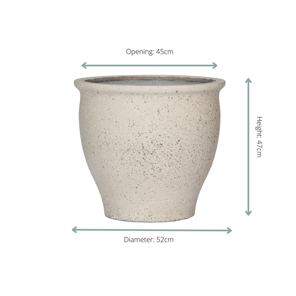 Pot Poseidon - chalk white - Ø52cm - ↕47cm