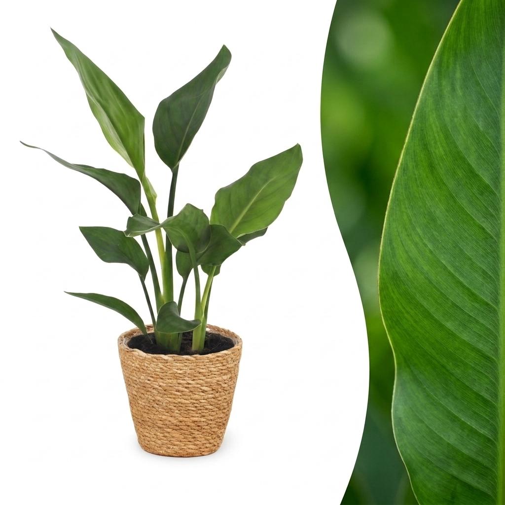Paradijsvogelplant - Strelitzia Reginea - incl. mand - Ø12cm - ↕35cm