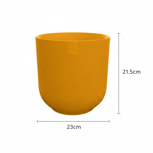 Pot Elho Jazz Round - amber yellow - Ø23cm