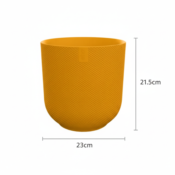Pot Elho Jazz Round - amber yellow - Ø23cm