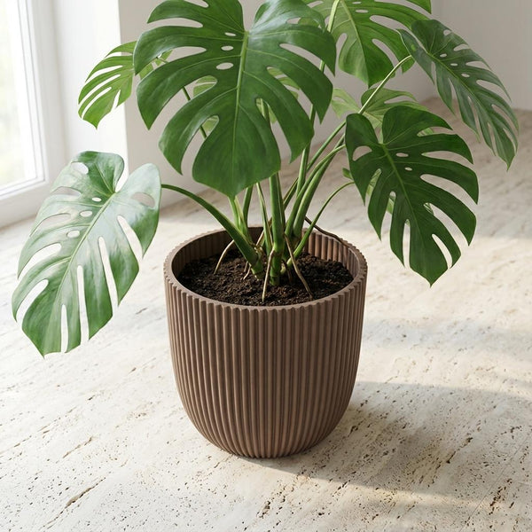 Pot Capi Nature Groove Made With Warm - taupe - Ø25cm