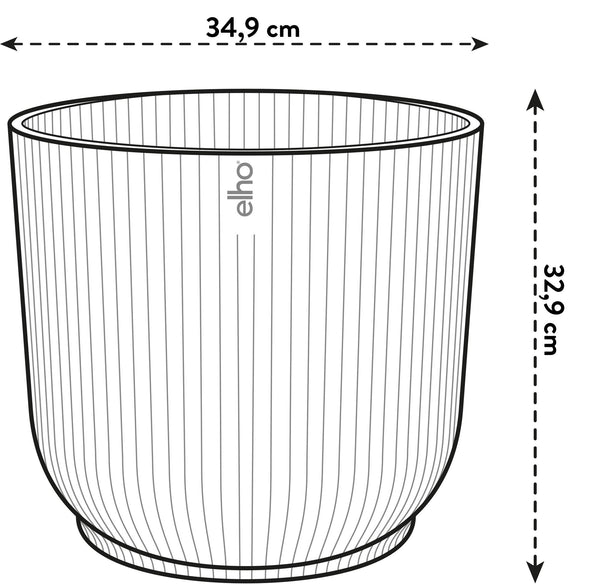 Pot Elho Vibes Fold Round roze met wielen - Ø35cm - ↕33cm