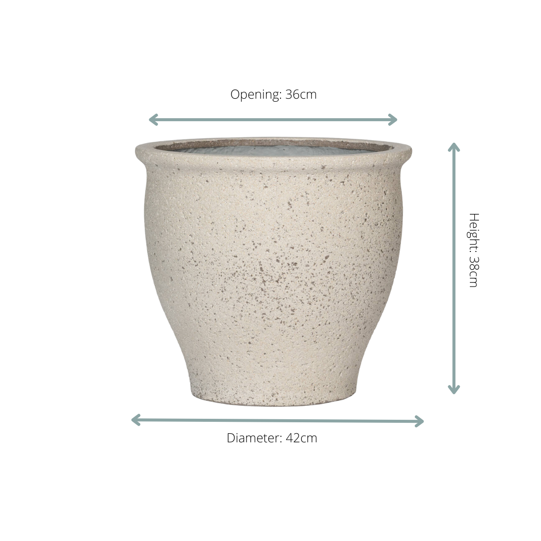 Pot Poseidon - chalk white - Ø42cm - ↕38cm