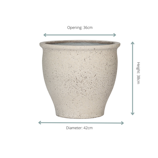 Pot Poseidon - chalk white - Ø42cm - ↕38cm