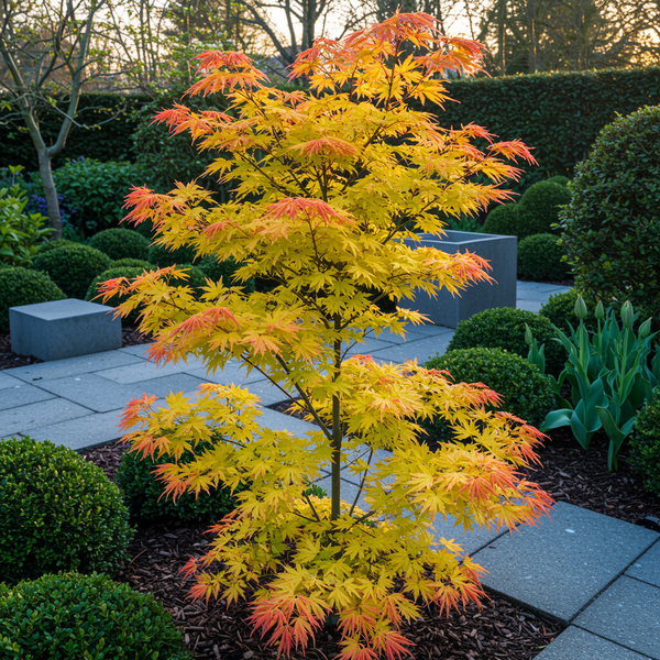 Japanse Esdoorn - Acer palmatum Orange Dream - Oranje - Ø19cm - ↕70cm