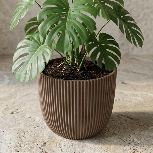 Pot Capi Nature Groove Made With Warm - taupe - Ø22cm