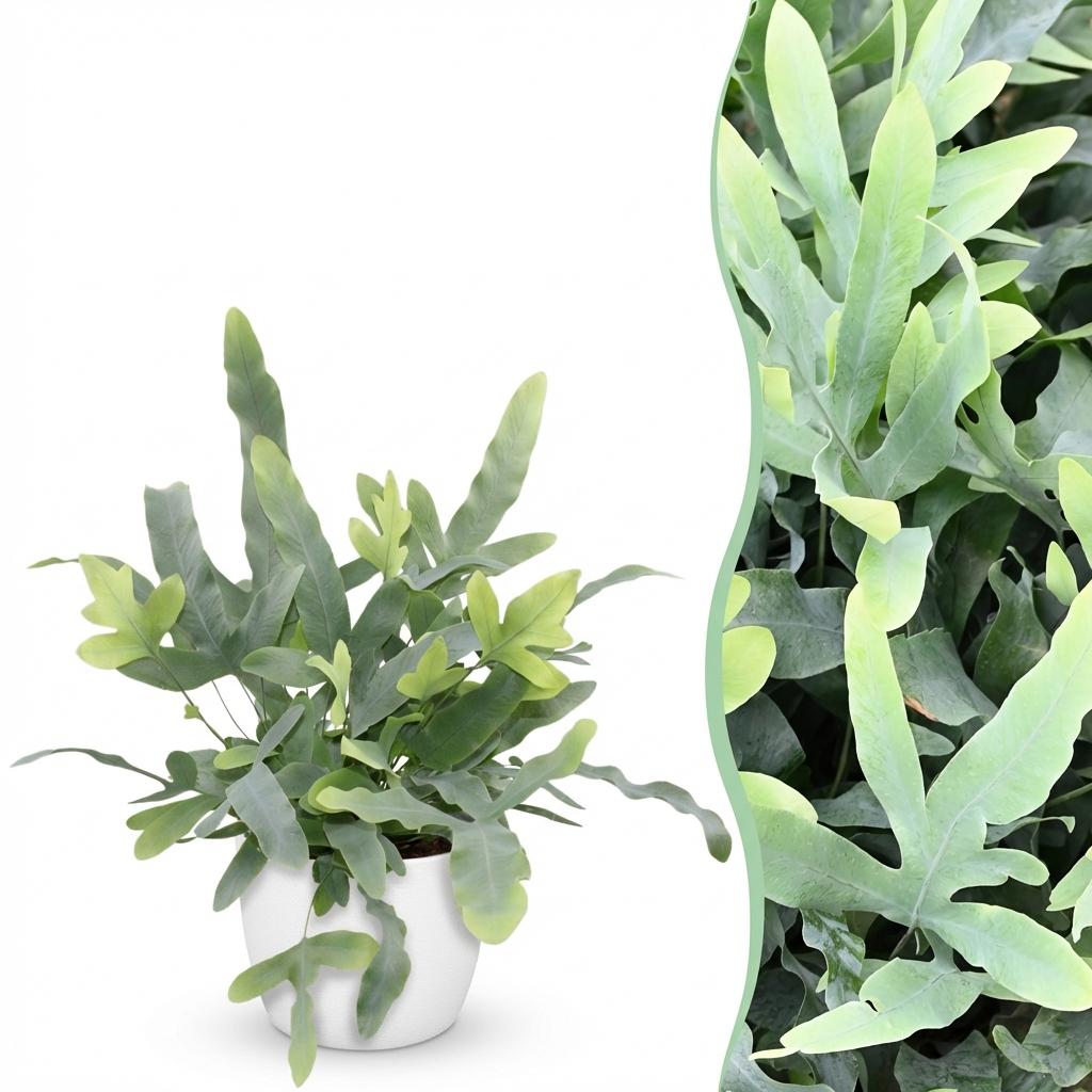 Phlebodium aureum Blue Star - Blauwe Varen - Blauw - Ø12cm - ↕25cm