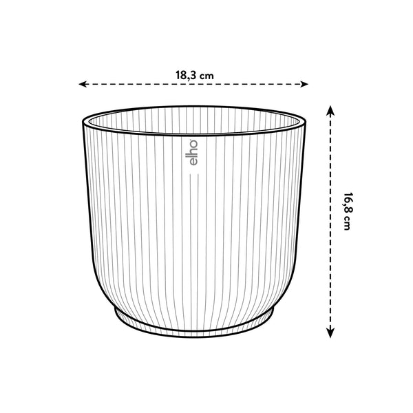 Pot Elho Vibes Fold Round - roze - Ø18cm - ↕17cm