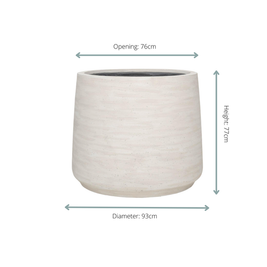 Pot Jumbo Patt - ivory washed - Ø93cm - ↕77cm