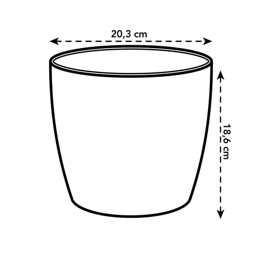 Pot Elho Brussels Round - antraciet - Ø20cm - ↕19cm