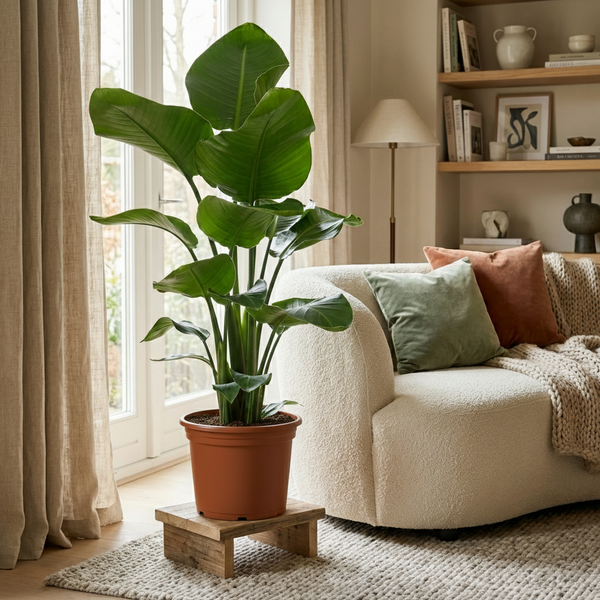 Witte paradijsvogelplant - Strelitzia nicolai - Ø19cm - ↕80-90cm
