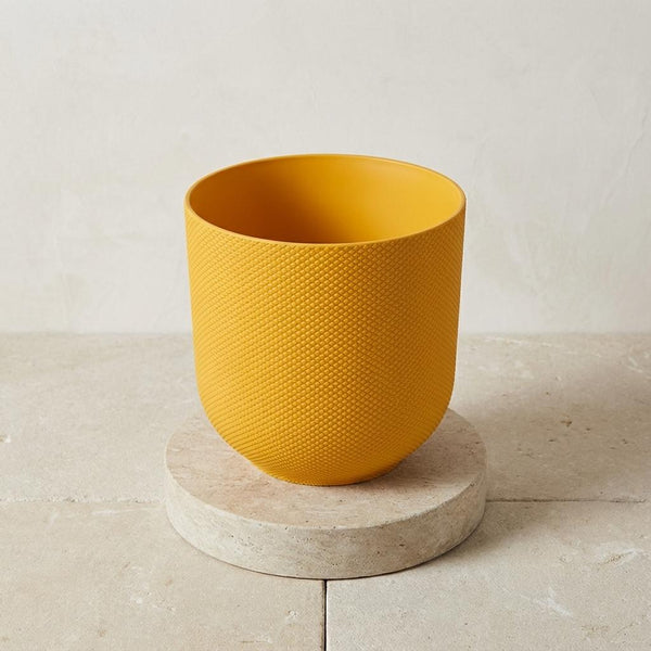 Pot Elho Jazz Round - amber yellow - Ø14cm