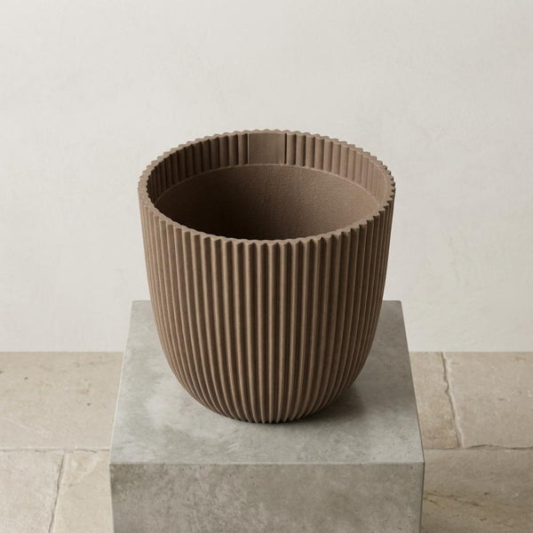 Pot Capi Nature Groove Made With Warm - taupe - Ø25cm