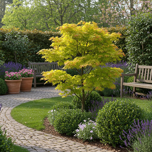 Japanse Esdoorn - Acer palmatum Jordan - Geel - Ø19cm - ↕70cm
