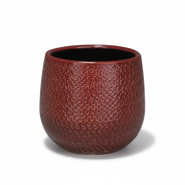 Pot Gabriel rond - bordeaux - Ø14cm