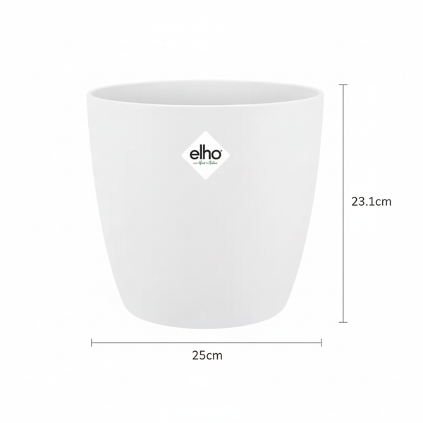 Pot Elho Brussels rond 25cm - wit - Ø25cm