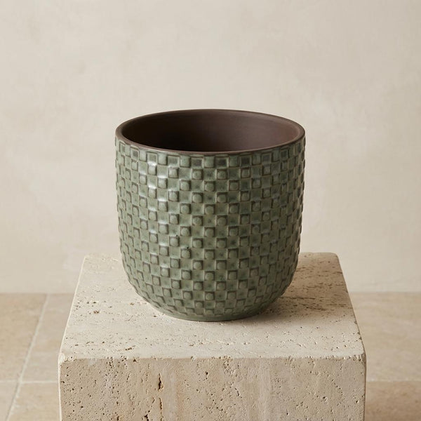 Pot Mini relief - groen - Ø7cm