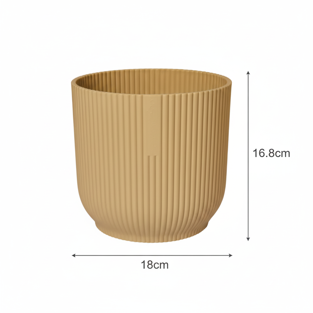 Pot Elho Vibes Fold 18cm - geel - Ø18cm