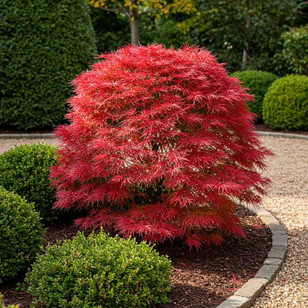 Japanse Esdoorn - Acer palmatum Shaina - Rood - Ø19cm - ↕70cm