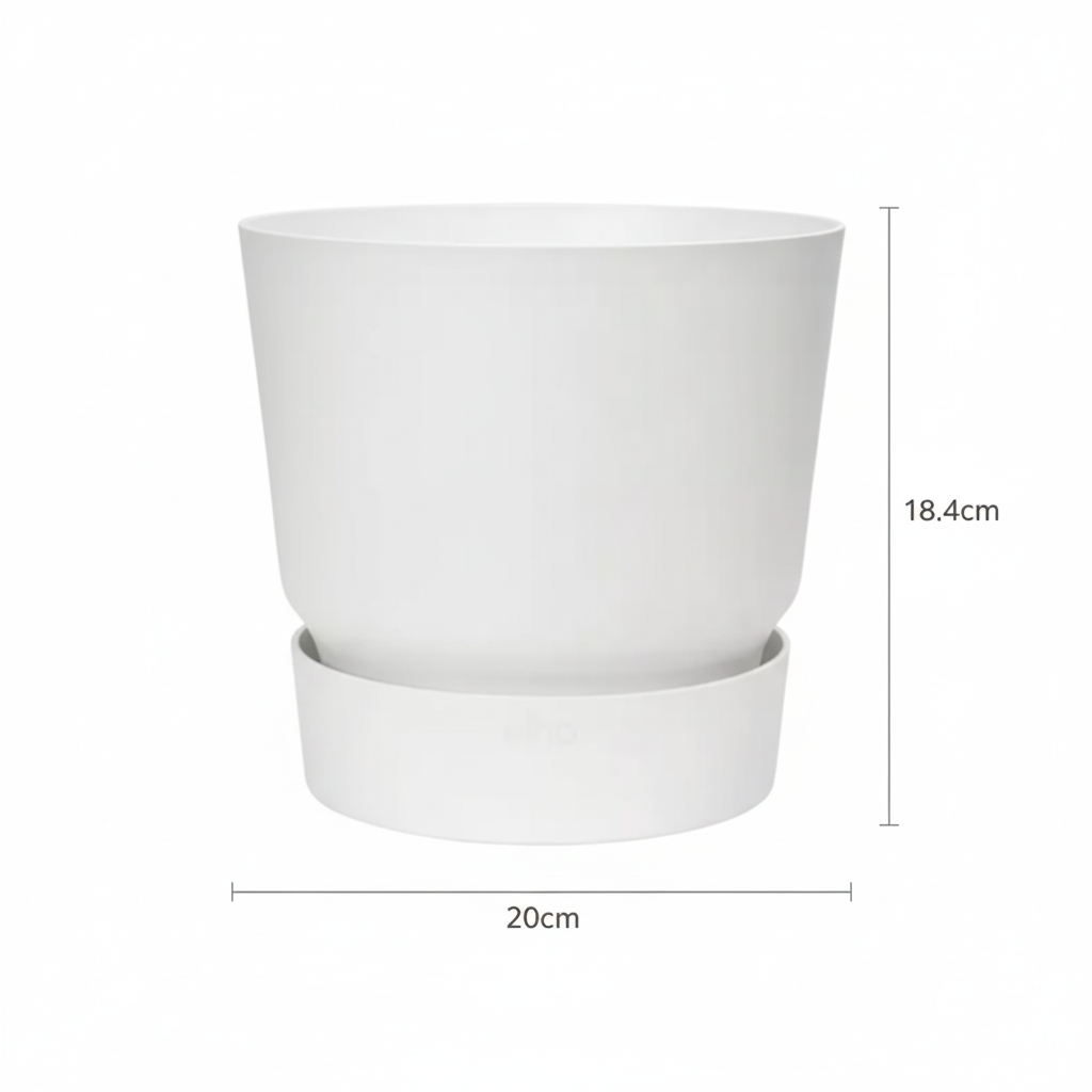 Pot Elho greenville round - white - Ø20cm