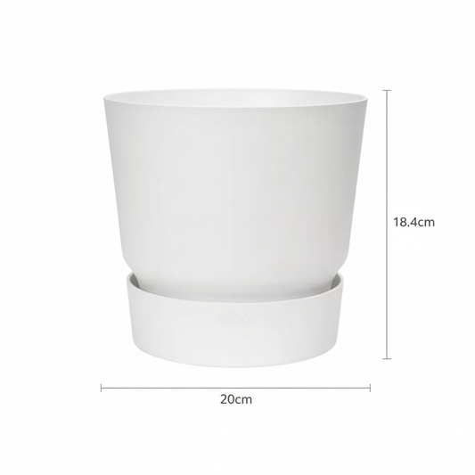 Pot Elho greenville round - white - Ø20cm