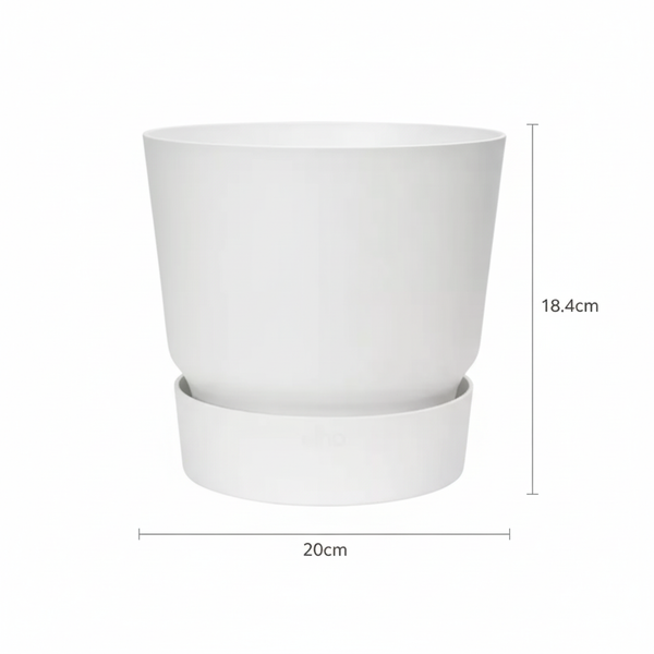 Pot Elho greenville round - white - Ø20cm