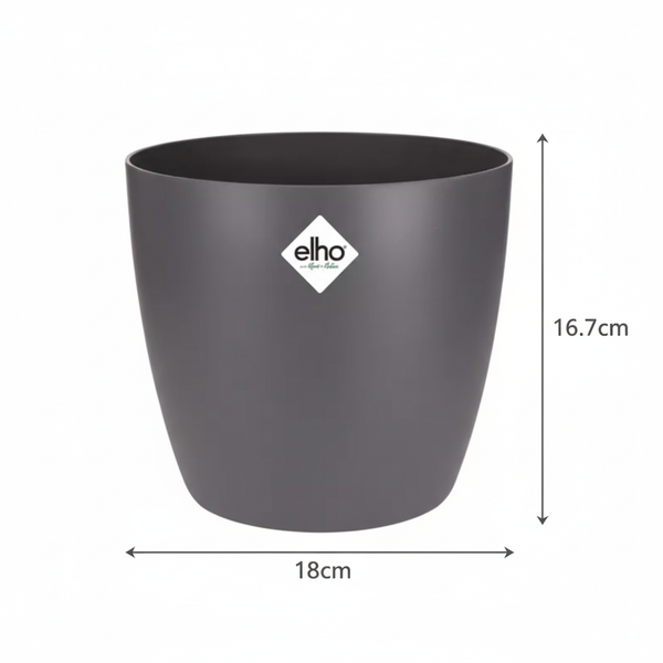 Pot Elho Brussels rond 18cm - antraciet - Ø18cm