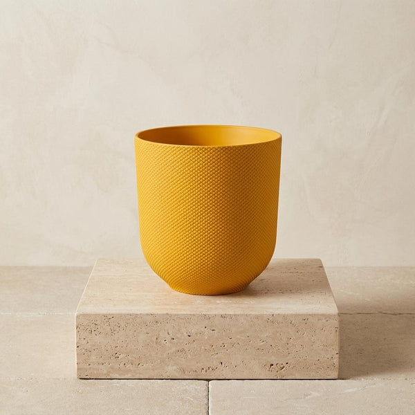 Pot Elho Jazz Round - amber yellow - Ø19cm