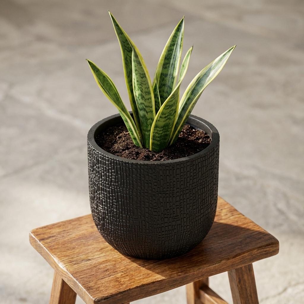 Pot Capi Nature Skin Bol - antraciet - Ø17cm