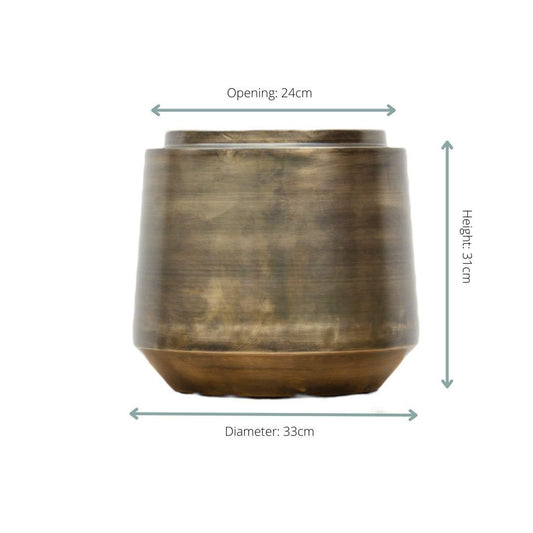 Pot Indigo Vintage - gold - Ø33cm - ↕31cm