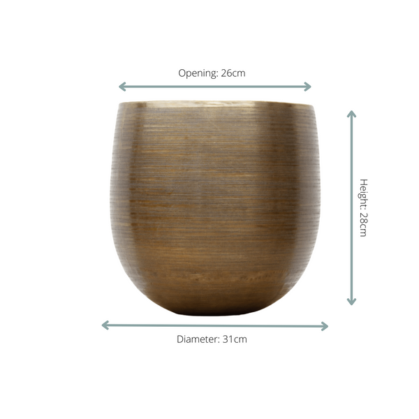 Pot Rowen - gold - Ø31cm - ↕28cm