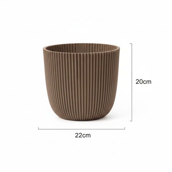 Pot Capi Nature Groove Made With Warm - taupe - Ø22cm