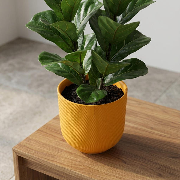 Pot Elho Jazz Round - amber yellow - Ø19cm