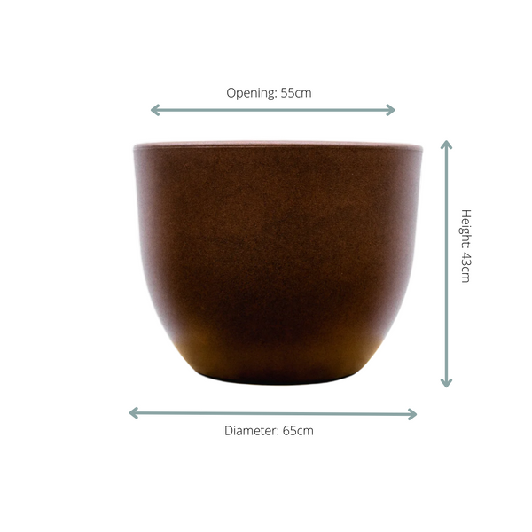 Pot Eggy - bronze - Ø65cm - ↕51cm